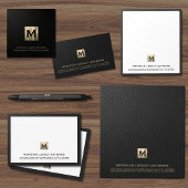 Luxus Monogram Business Note Card Mitteilungskarte