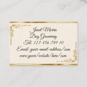 Luxus Monogram Gold Black Sparkle Visitenkarte (Rückseite)