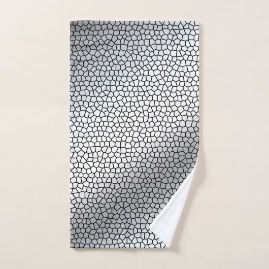 Luxus Monogram Hartglas Silver Badhandtuch Set (Handtuch)