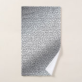Luxus-Monogramm-Buntglas-Silber Badhandtuch Set (Handtuch)
