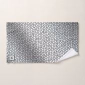 Luxus-Monogramm-Buntglas-Silber Badhandtuch Set (Handtuch)