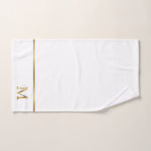 Luxus monogramm goldener Buchstabe M auf blau Badhandtuch Set (Handtuch)