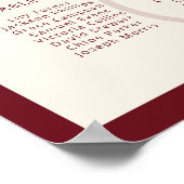 Luxus-Monogramm-Kalligrafie-Hochzeitssitzplan Poster (Ecke)