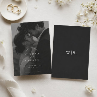 Luxus-Monogramm-Karte zur Speicherung des Hochzeit Save The Date