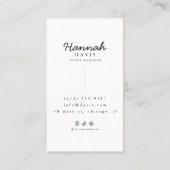 Luxus-Monogramm-Minimalist Visitenkarte (Rückseite)