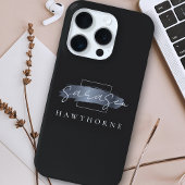 Luxus-Monogramm Moderne Minimalschwarze Pinselstri iPhone Hülle