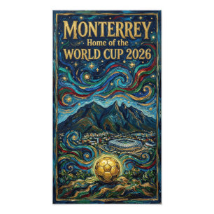 Luxus-Monterrey-Fußballkunst 2026 Stadions Fotodruck