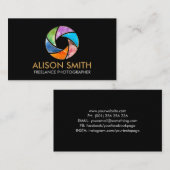 Luxus Multi Gemstone Camera Shutter Visitenkarte (Vorne/Hinten)