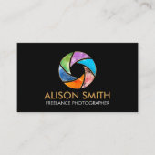 Luxus Multi Gemstone Camera Shutter Visitenkarte (Vorderseite)