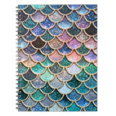 Luxus-Multicolor-Glitzer Mermaid Scales Notizblock (Vorderseite)