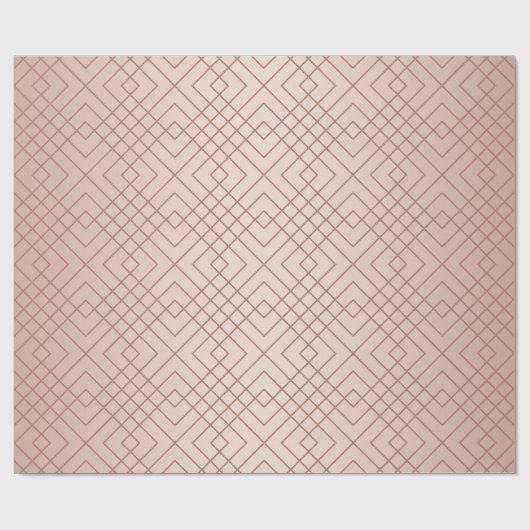 Luxus Muster Rose Gold Geschenkpapier (Flach)