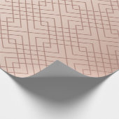 Luxus Muster Rose Gold Geschenkpapier (Ecke)