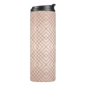 Luxus Muster Rose Gold Monogram Thermosbecher (Nach links gedreht)