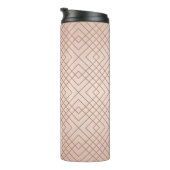 Luxus Muster Rose Gold Monogram Thermosbecher (Nach rechts gedreht)
