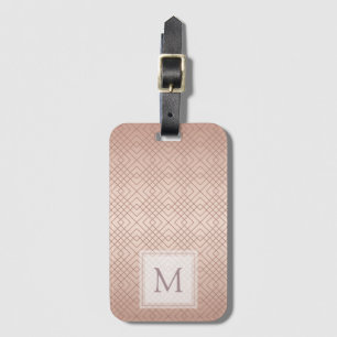 Luxus Muster Rose Gold Personalisiert Gepäckanhänger