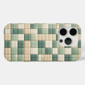 Luxus-Musterhülle - Salbeigrün & beide Karo Case-Mate iPhone Hülle (Rückseite (Horizontal))