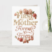 Luxus-Mutter-Tochter-Zitat-Design | Soft Gold Fl Karte (Vorderseite)