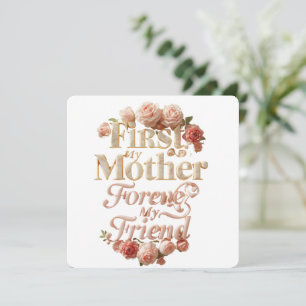 Luxus-Mutter-Tochter-Zitat-Design   Soft Gold Fl Karte