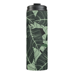 Luxus-Natur-Blätter Hintergrund. Florales Muster, Thermosbecher