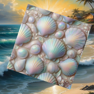 Luxus-Nautische Dekoration   Opal Seashells Beach  Fliese