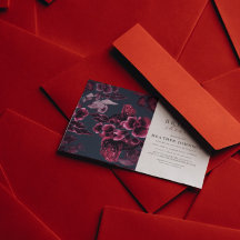 Luxus Navy Blue und Burgund Floral Brautparty