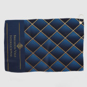 Luxus Navy Gold Firmen Golfhandtuch (Horizontal)
