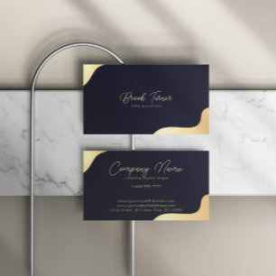 Luxus Navy und Gold Visitenkarte
