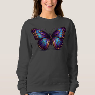 Luxus Neon Schmetterling Damen Sweatshirt