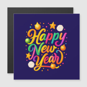 Luxus Neujahr Magnetkarte