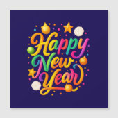 Luxus Neujahr Magnetkarte (Vorderseite)