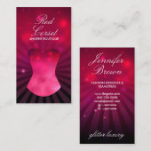 Luxus Night Show Corset Lingerie Visitenkarte (Vorne/Hinten)