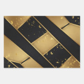 Luxus Noir Matt Schwarz Premium Geschenkpapier Set (Vorderseite 2)