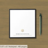 Luxus Notepad mit Gold Logo Notizblock
