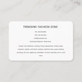 Luxus Oceania Matte Business Card Design Visitenkarte (Rückseite)