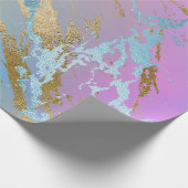 Luxus Ombre Lila rosa Marmor Geschenkpapier (Ecke)