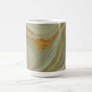Luxus-Onyx mit Gold und Grün Kaffeetasse