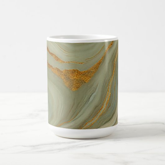 Luxus-Onyx mit Gold und Grün Kaffeetasse (Mittel)