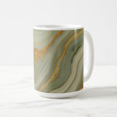 Luxus-Onyx mit Gold und Grün Kaffeetasse (VorderseiteRechts)