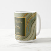 Luxus-Onyx mit Gold und Grün Kaffeetasse (VorderseiteRechts)