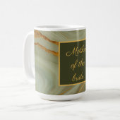 Luxus-Onyx mit Gold und Grün Kaffeetasse (Vorderseite Links)