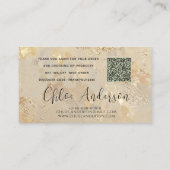 Luxus-Opal-Dankeskarten-Design mit QR Visitenkarte (Rückseite)