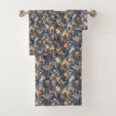 Luxus-Opal-Diamant | Schneeleopard-Press-Tuch-Set Badhandtuch Set (Insitu)