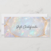Luxus-Opal-Holografie-QR-Code-Geschenkgutschein (Vorderseite)