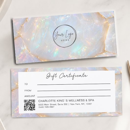 Luxus-Opal-Logo-QR-Code-Geschenkgutschein