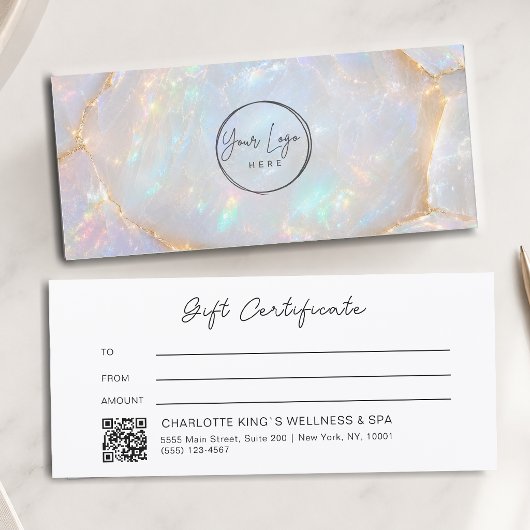 Luxus-Opal-Logo-QR-Code-Geschenkgutschein