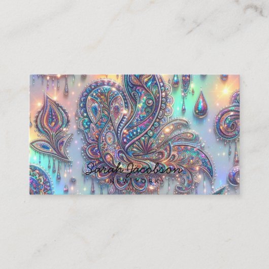 Luxus-Opal-Paisley-Diamant Visitenkarte (Vorderseite)