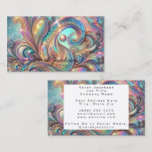 Luxus-Opal-Paisley-Diamant Visitenkarte (Vorne/Hinten)