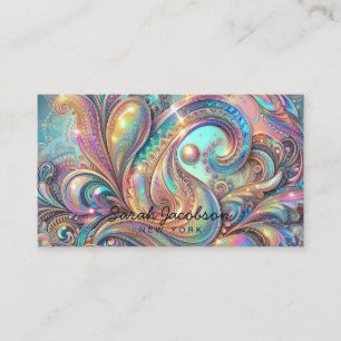 Luxus-Opal-Paisley-Diamant Visitenkarte