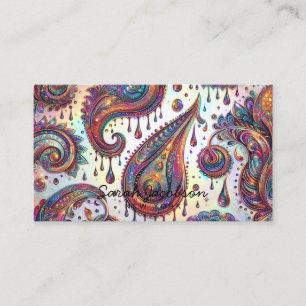 Luxus-Opal-Paisley-Diamant Visitenkarte