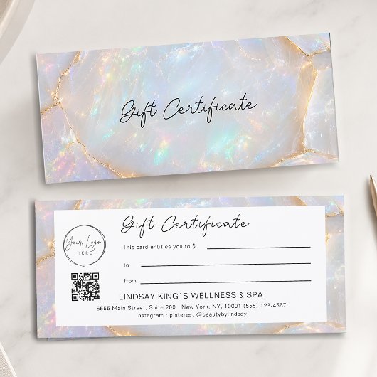 Luxus-Opal-QR-Code-Logo-Geschenkgutschein